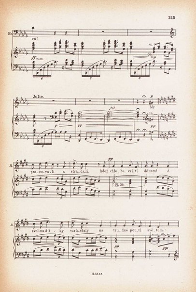 Jakobín : opera o třech dějstvích : op. 84 / Antonín Dvořák ; text napsala Marie Cervinková-Riegrová ; klavírní výtah se zpěvy upravil Roman Veselý