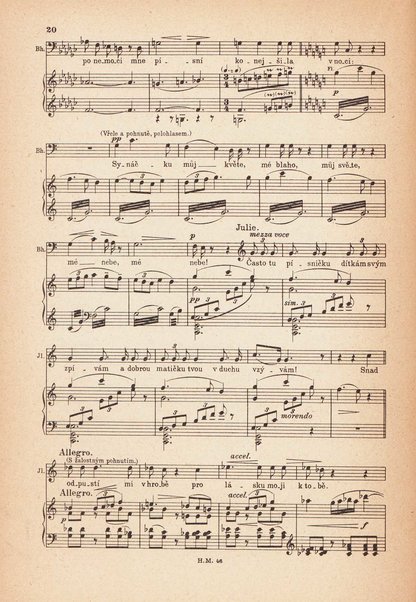 Jakobín : opera o třech dějstvích : op. 84 / Antonín Dvořák ; text napsala Marie Cervinková-Riegrová ; klavírní výtah se zpěvy upravil Roman Veselý