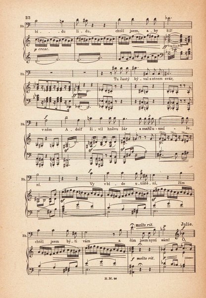 Jakobín : opera o třech dějstvích : op. 84 / Antonín Dvořák ; text napsala Marie Cervinková-Riegrová ; klavírní výtah se zpěvy upravil Roman Veselý