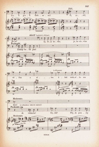 Jakobín : opera o třech dějstvích : op. 84 / Antonín Dvořák ; text napsala Marie Cervinková-Riegrová ; klavírní výtah se zpěvy upravil Roman Veselý