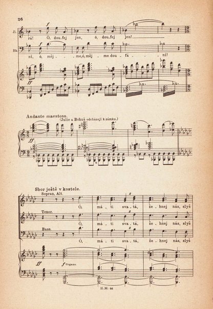 Jakobín : opera o třech dějstvích : op. 84 / Antonín Dvořák ; text napsala Marie Cervinková-Riegrová ; klavírní výtah se zpěvy upravil Roman Veselý