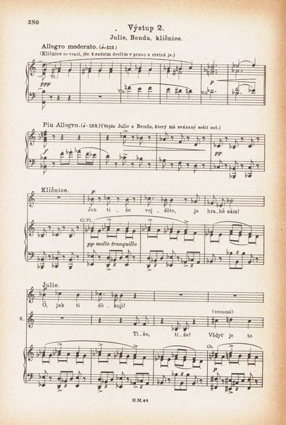 Jakobín : opera o třech dějstvích : op. 84 / Antonín Dvořák ; text napsala Marie Cervinková-Riegrová ; klavírní výtah se zpěvy upravil Roman Veselý