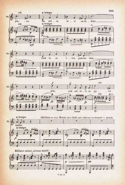 Jakobín : opera o třech dějstvích : op. 84 / Antonín Dvořák ; text napsala Marie Cervinková-Riegrová ; klavírní výtah se zpěvy upravil Roman Veselý