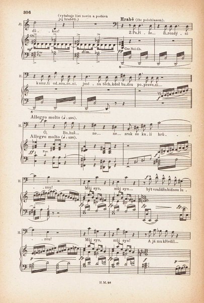 Jakobín : opera o třech dějstvích : op. 84 / Antonín Dvořák ; text napsala Marie Cervinková-Riegrová ; klavírní výtah se zpěvy upravil Roman Veselý