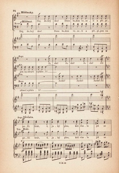 Jakobín : opera o třech dějstvích : op. 84 / Antonín Dvořák ; text napsala Marie Cervinková-Riegrová ; klavírní výtah se zpěvy upravil Roman Veselý