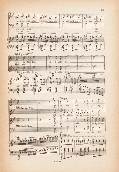 Jakobín : opera o třech dějstvích : op. 84 / Antonín Dvořák ; text napsala Marie Cervinková-Riegrová ; klavírní výtah se zpěvy upravil Roman Veselý