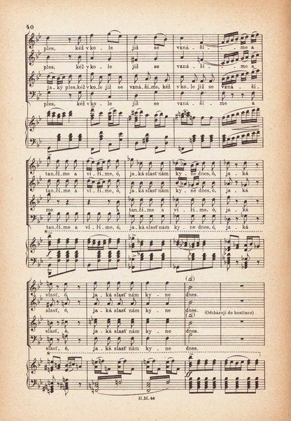 Jakobín : opera o třech dějstvích : op. 84 / Antonín Dvořák ; text napsala Marie Cervinková-Riegrová ; klavírní výtah se zpěvy upravil Roman Veselý