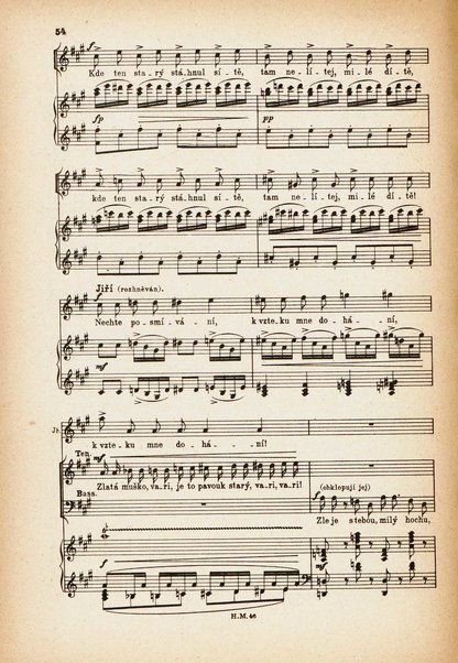 Jakobín : opera o třech dějstvích : op. 84 / Antonín Dvořák ; text napsala Marie Cervinková-Riegrová ; klavírní výtah se zpěvy upravil Roman Veselý