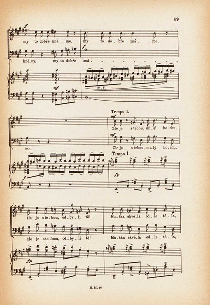 Jakobín : opera o třech dějstvích : op. 84 / Antonín Dvořák ; text napsala Marie Cervinková-Riegrová ; klavírní výtah se zpěvy upravil Roman Veselý