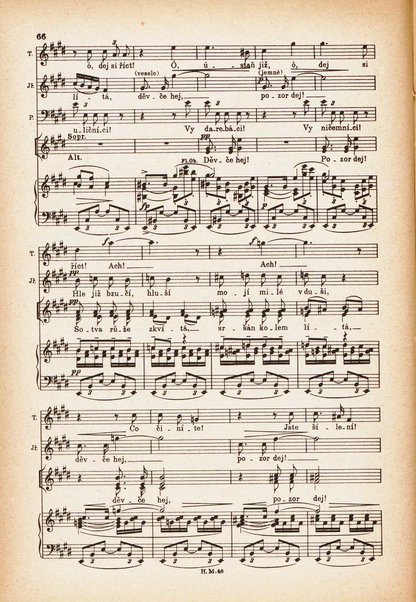 Jakobín : opera o třech dějstvích : op. 84 / Antonín Dvořák ; text napsala Marie Cervinková-Riegrová ; klavírní výtah se zpěvy upravil Roman Veselý