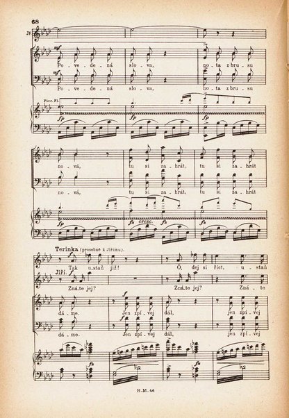 Jakobín : opera o třech dějstvích : op. 84 / Antonín Dvořák ; text napsala Marie Cervinková-Riegrová ; klavírní výtah se zpěvy upravil Roman Veselý