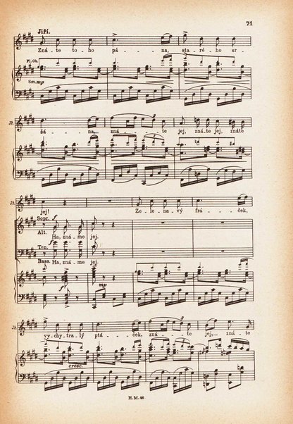 Jakobín : opera o třech dějstvích : op. 84 / Antonín Dvořák ; text napsala Marie Cervinková-Riegrová ; klavírní výtah se zpěvy upravil Roman Veselý