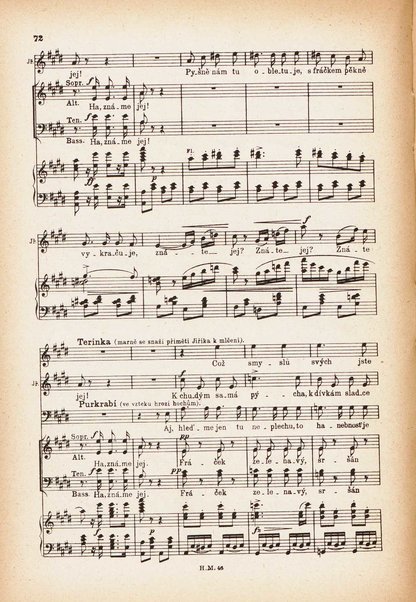 Jakobín : opera o třech dějstvích : op. 84 / Antonín Dvořák ; text napsala Marie Cervinková-Riegrová ; klavírní výtah se zpěvy upravil Roman Veselý