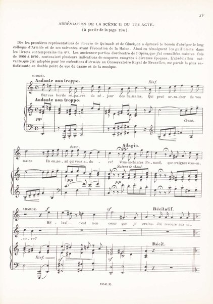 Armide : tragédie lyrique de Quinault ... / Gluck ; partition piano et chant réduite et annotée par F.-A. Gevaert