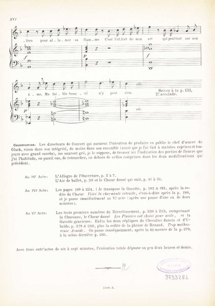 Armide : tragédie lyrique de Quinault ... / Gluck ; partition piano et chant réduite et annotée par F.-A. Gevaert