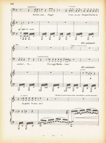 Andrea Chénier : dramma di ambiente storico in quattro quadri / di Luigi Illica ; \musica di! Umberto Giordano ; riduzione per canto e pianoforte di Amintore Galli