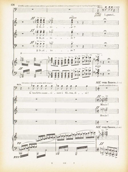 Andrea Chénier : dramma di ambiente storico in quattro quadri / di Luigi Illica ; \musica di! Umberto Giordano ; riduzione per canto e pianoforte di Amintore Galli
