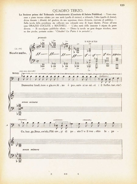 Andrea Chénier : dramma di ambiente storico in quattro quadri / di Luigi Illica ; \musica di! Umberto Giordano ; riduzione per canto e pianoforte di Amintore Galli