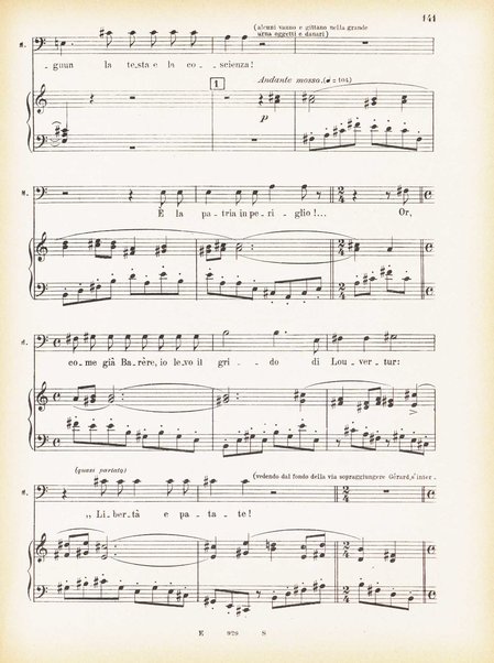 Andrea Chénier : dramma di ambiente storico in quattro quadri / di Luigi Illica ; \musica di! Umberto Giordano ; riduzione per canto e pianoforte di Amintore Galli
