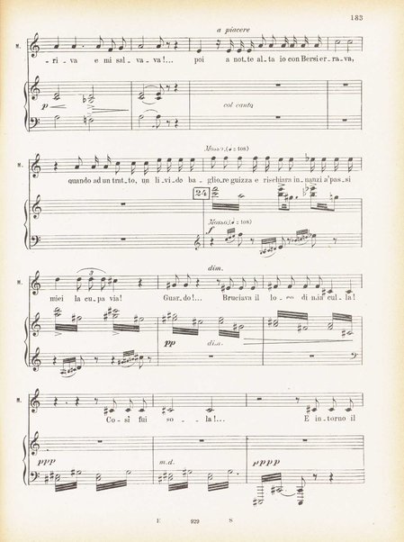Andrea Chénier : dramma di ambiente storico in quattro quadri / di Luigi Illica ; \musica di! Umberto Giordano ; riduzione per canto e pianoforte di Amintore Galli