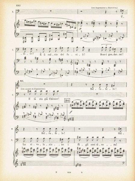 Andrea Chénier : dramma di ambiente storico in quattro quadri / di Luigi Illica ; \musica di! Umberto Giordano ; riduzione per canto e pianoforte di Amintore Galli
