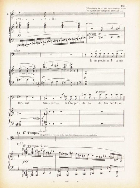 Andrea Chénier : dramma di ambiente storico in quattro quadri / di Luigi Illica ; \musica di! Umberto Giordano ; riduzione per canto e pianoforte di Amintore Galli