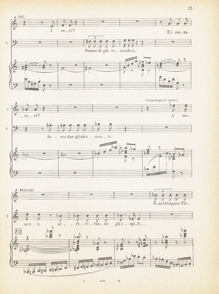 Andrea Chénier : dramma di ambiente storico in quattro quadri / di Luigi Illica ; \musica di! Umberto Giordano ; riduzione per canto e pianoforte di Amintore Galli