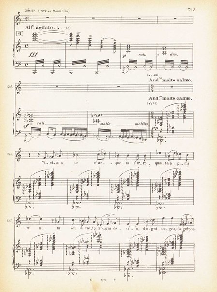 Andrea Chénier : dramma di ambiente storico in quattro quadri / di Luigi Illica ; \musica di! Umberto Giordano ; riduzione per canto e pianoforte di Amintore Galli