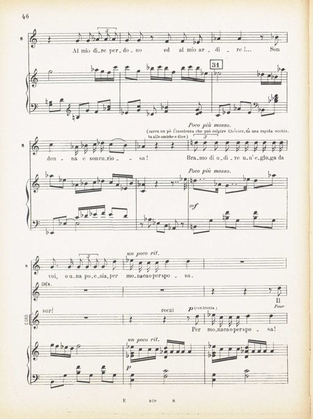 Andrea Chénier : dramma di ambiente storico in quattro quadri / di Luigi Illica ; \musica di! Umberto Giordano ; riduzione per canto e pianoforte di Amintore Galli