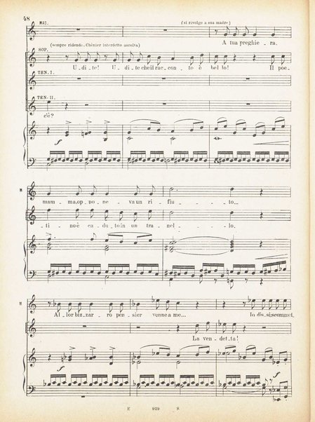 Andrea Chénier : dramma di ambiente storico in quattro quadri / di Luigi Illica ; \musica di! Umberto Giordano ; riduzione per canto e pianoforte di Amintore Galli