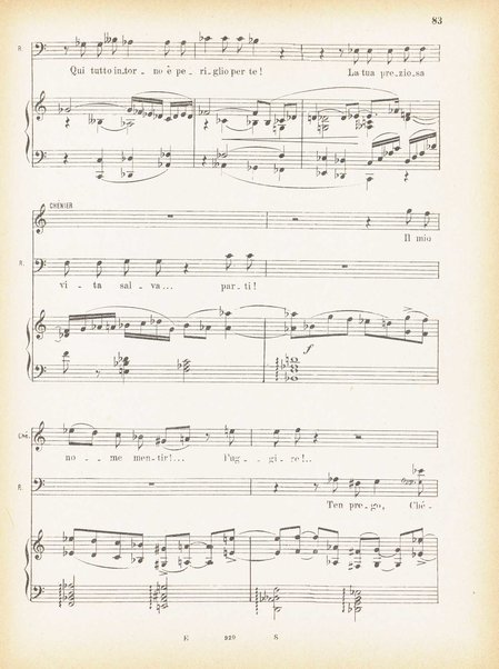 Andrea Chénier : dramma di ambiente storico in quattro quadri / di Luigi Illica ; \musica di! Umberto Giordano ; riduzione per canto e pianoforte di Amintore Galli