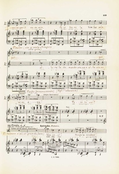 Das schlaue Füchslein : Oper in drei Akten nach Těsnohlídeks Novelle / von Leo Janáček ; Klavierauszug mit Singstimmen [von] Břetislav Bakala ; für die deutsch Bühne bearbeitet von Max Brod