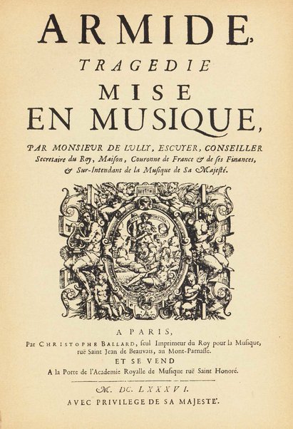 Armide : tragédie en cinq actes / J.-B. de Lully ; réduction pour chant et piano d'après la partition d'orchestre originale par Frank Martin ; préface de Henry Prunières