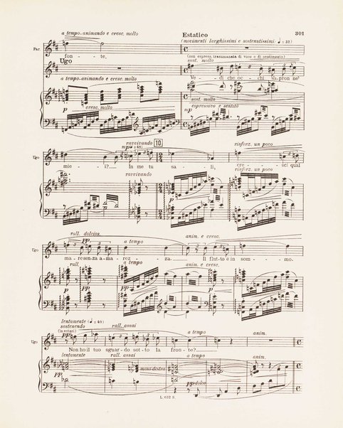 Parisina : tragedia lirica in quattro atti di Gabriele D'Annunzio / musicata da Pietro Mascagni ; riduzione per canto e pianoforte