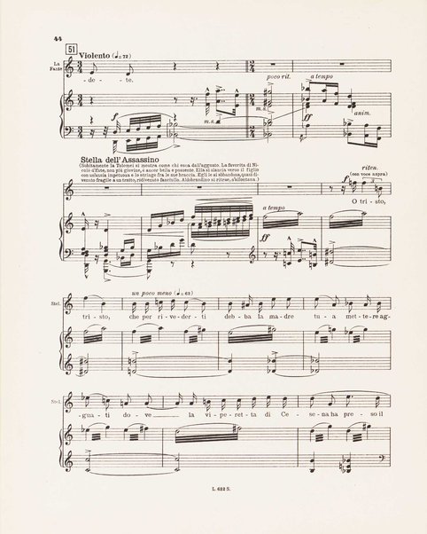 Parisina : tragedia lirica in quattro atti di Gabriele D'Annunzio / musicata da Pietro Mascagni ; riduzione per canto e pianoforte