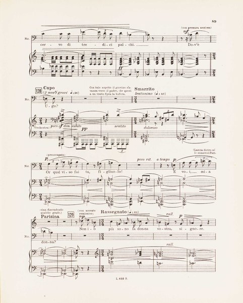 Parisina : tragedia lirica in quattro atti di Gabriele D'Annunzio / musicata da Pietro Mascagni ; riduzione per canto e pianoforte