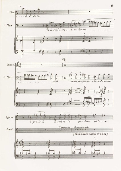 Il marescalco : 1960 : commedia in due atti (da Pietro Aretino) / G. Francesco Malipiero ; riassunto per canto e pianoforte dell'autore