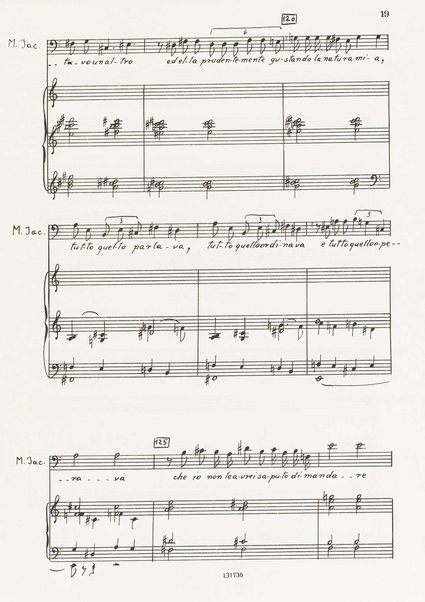 Il marescalco : 1960 : commedia in due atti (da Pietro Aretino) / G. Francesco Malipiero ; riassunto per canto e pianoforte dell'autore