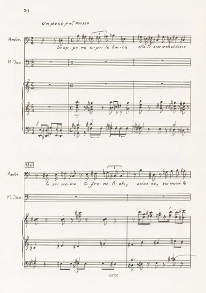 Il marescalco : 1960 : commedia in due atti (da Pietro Aretino) / G. Francesco Malipiero ; riassunto per canto e pianoforte dell'autore