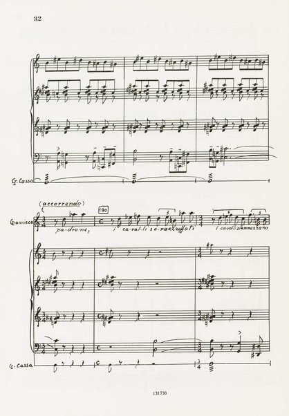 Il marescalco : 1960 : commedia in due atti (da Pietro Aretino) / G. Francesco Malipiero ; riassunto per canto e pianoforte dell'autore