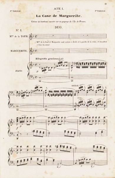 Paul et Virginie : opéra en 3 actes et 6 tableaux / poéme de Jules Barbier & Michel Carré ; musique de Victor Massé ; partition chant et piano réduite par H. Salomon