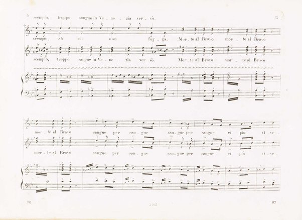 Il bravo : melodramma tragico in tre atti di G. Rossi / rappresentato il 9 marzo 1839 in Milano ... con musica del Mº S. Mercadante