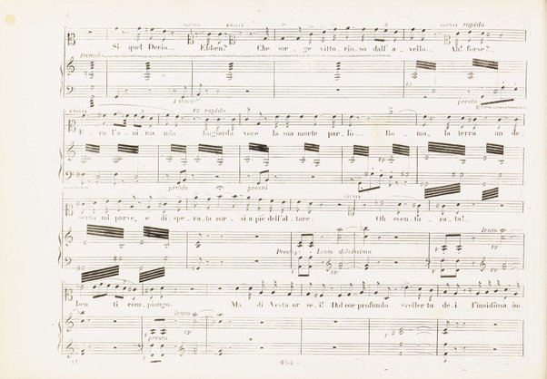 La vestale : dramma lirico di S. Cammarano / posto in musica pel R. Teatro di S. Carlo dal m.o S. Mercadante e rappresentatovi li 10 marzo 1840