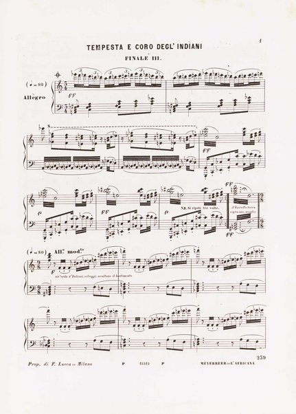 L'africana : opera in 5 atti di E. Scribe / traduzione italiana di M. Marcello ; musica di G. Meyerbeer