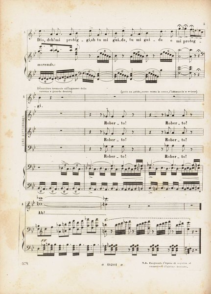 Roberto il diavolo : opera in cinque atti / poesia di Scribe e Delavigne ; recata in versi italiani da A. C. di Siena ; musica di G. Meyerbeer