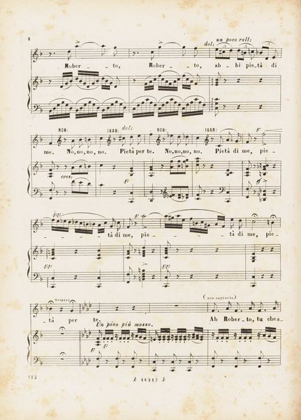 Roberto il diavolo : opera in cinque atti / poesia di Scribe e Delavigne ; recata in versi italiani da A. C. di Siena ; musica di G. Meyerbeer