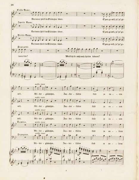 Die Zauberflöte : Oper / von Emanuel Schikaneder ; Musik von W. A. Mozart ; vollständiger Klavierauszug mit der Partitur verglichen von H. E. Marschner