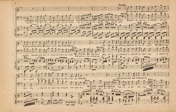 Così fan tutte : komische Oper in zwei Aufzügen / von W. A. Mozart