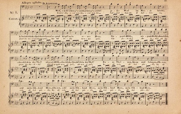 Così fan tutte : komische Oper in zwei Aufzügen / von W. A. Mozart