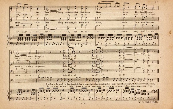 Così fan tutte : komische Oper in zwei Aufzügen / von W. A. Mozart